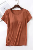 Built-In Bra Short-Sleeve T-Shirt