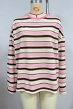 Striped Round Neck Long Sleeve Top