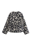 Animal Print Button Front Jacket