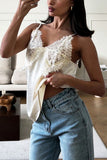 Lace Overlay V-Neck Cami