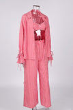 Plaid Long Sleeve Button-Front Pajama Set