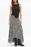 Wild Print Asymmetrical Maxi Skirt