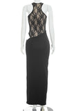 Lace Cutout Bodycon Maxi Dress