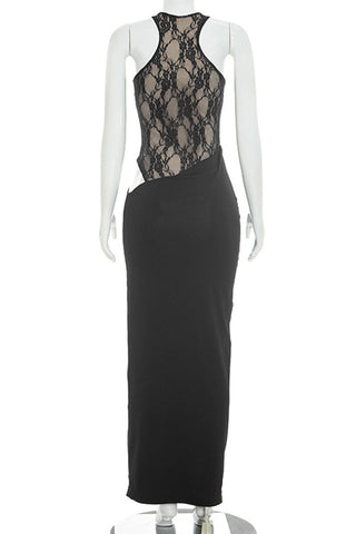 Lace Cutout Bodycon Maxi Dress