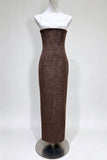 Sweetheart Neck Textured Bodycon Maxi Dress