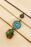 Layered Cord Chain Pendant Necklace Set