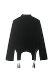 Velvet Frog Button Tassel Jacket