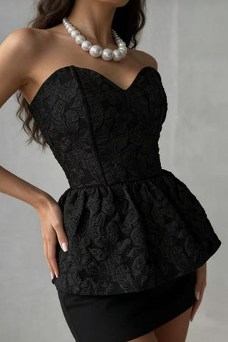 Sweetheart Lace Peplum Cami