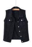 Sleeveless Collared Button-Front Vest