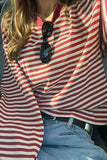Striped Long Sleeve Crew Neck T-Shirt