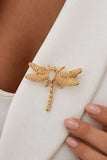 Dragonfly and Floral Lapel Pin