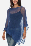 Sheer Asymmetric Hem Blouse