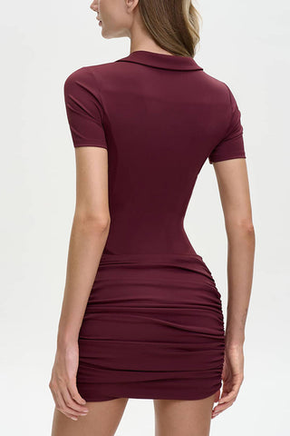 Collared Zip-Front Romper