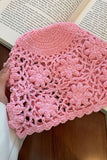 Floral Crochet Open-Knit Bucket Hat
