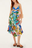Vibrant Printed Midi Dress
