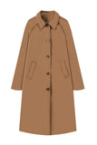 Plaid Lining Notched Collar Trench Coat