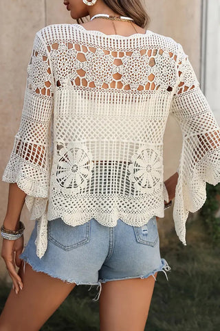 Scalloped Crochet Blouse