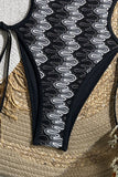 Lace-Up One-Piece Swimsuit