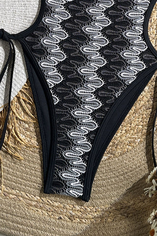Lace-Up One-Piece Swimsuit