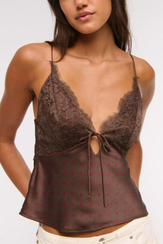 Lace and Polka Dot Camisole