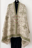Geometric Print Frog Closure Cape