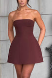 Strapless Sweetheart Fit and Flare Mini Dress