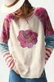 Patchwork Long Sleeve Top