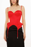 Mock Neck Sweetheart Corset Cami