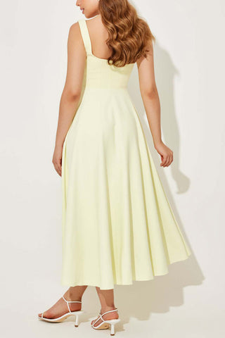 Square-Neck Midi Dress