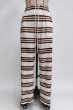 Striped Button Front Two Piece Set