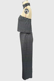 Striped Tube-Top High-Waist Pants Set