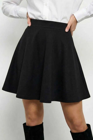 High-Waist A-Line Flare Mini Skirt
