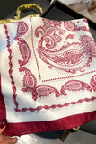 Paisley Print Satin Neck Scarf