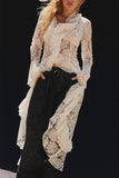 Floral Lace Long Sleeve Maxi Dress