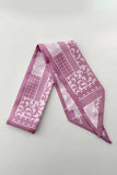 Assorted Print Satin Finish Skinny Scarf