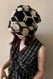 Floral Crochet Slouchy Beanie Hat