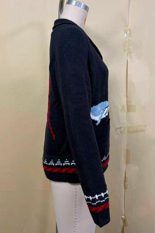 Lobster Graphic Knit Cardigan