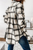 Plaid Button-Front Long Sleeve Shacket