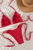 Floral Ruched Halter Bikini Sets