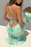 Floral Tie-Back Open Back Maxi Vacation Dress
