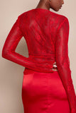 Sheer Floral Lace Long Sleeve Top