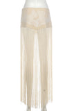 Halter Tassel Detail Skirt Set