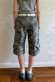 Camouflage Cargo Pocket Capri Pants