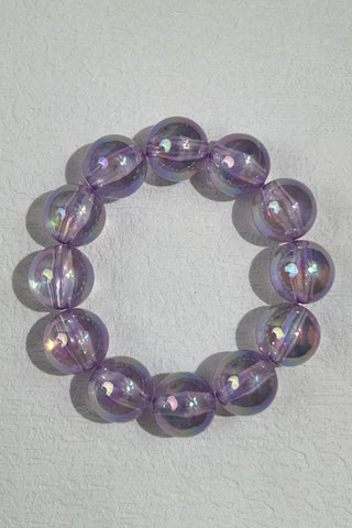Iridescent Bead and Translucent Resin Bangle