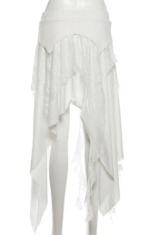 Asymmetrical Draped Midi Skirt