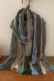 Crinkle Textured Frayed Edge Scarf