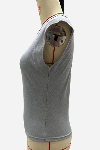 Sleeveless Ribbed Tank Top