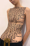 Statement Text Tank Top
