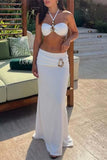 Halter Bikini Set with Cover-Up