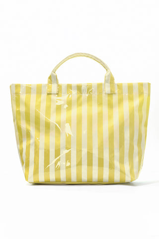 Striped Tote Bag with Glossy Finish